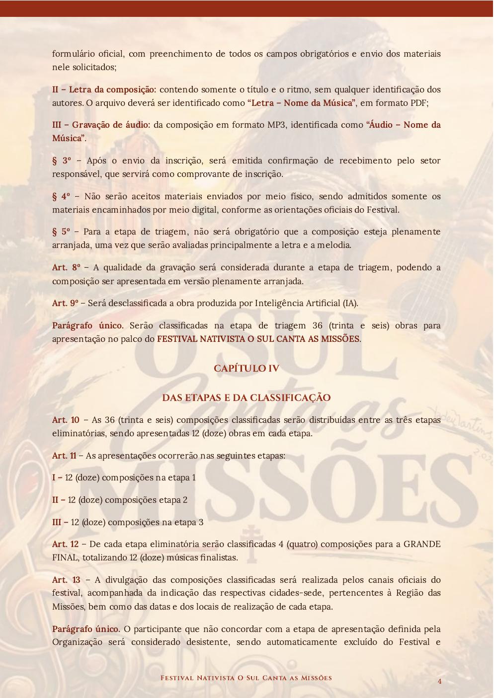 Regulamento oficial — página 4 de 10