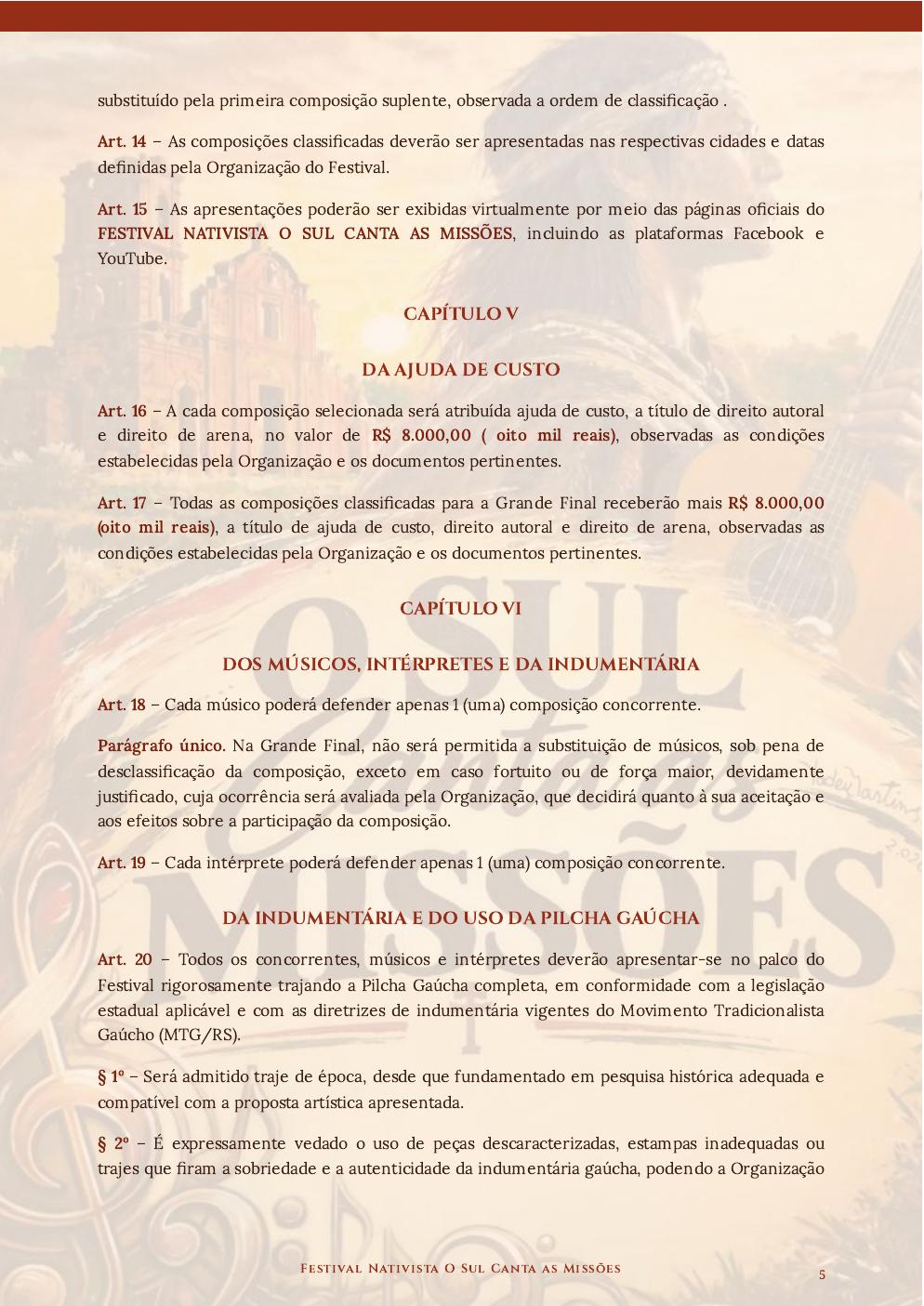 Regulamento oficial — página 5 de 10