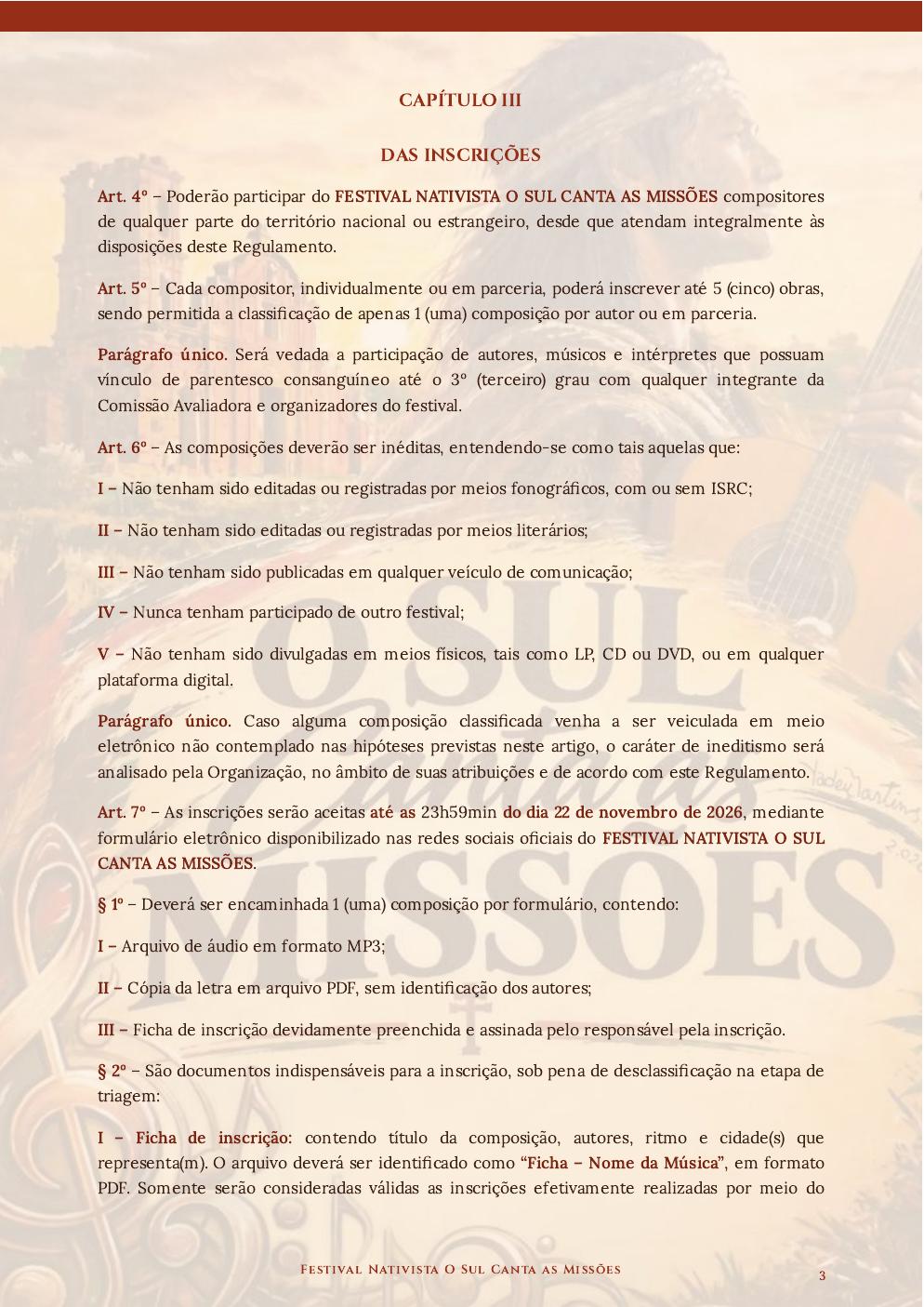 Regulamento oficial — página 3 de 10