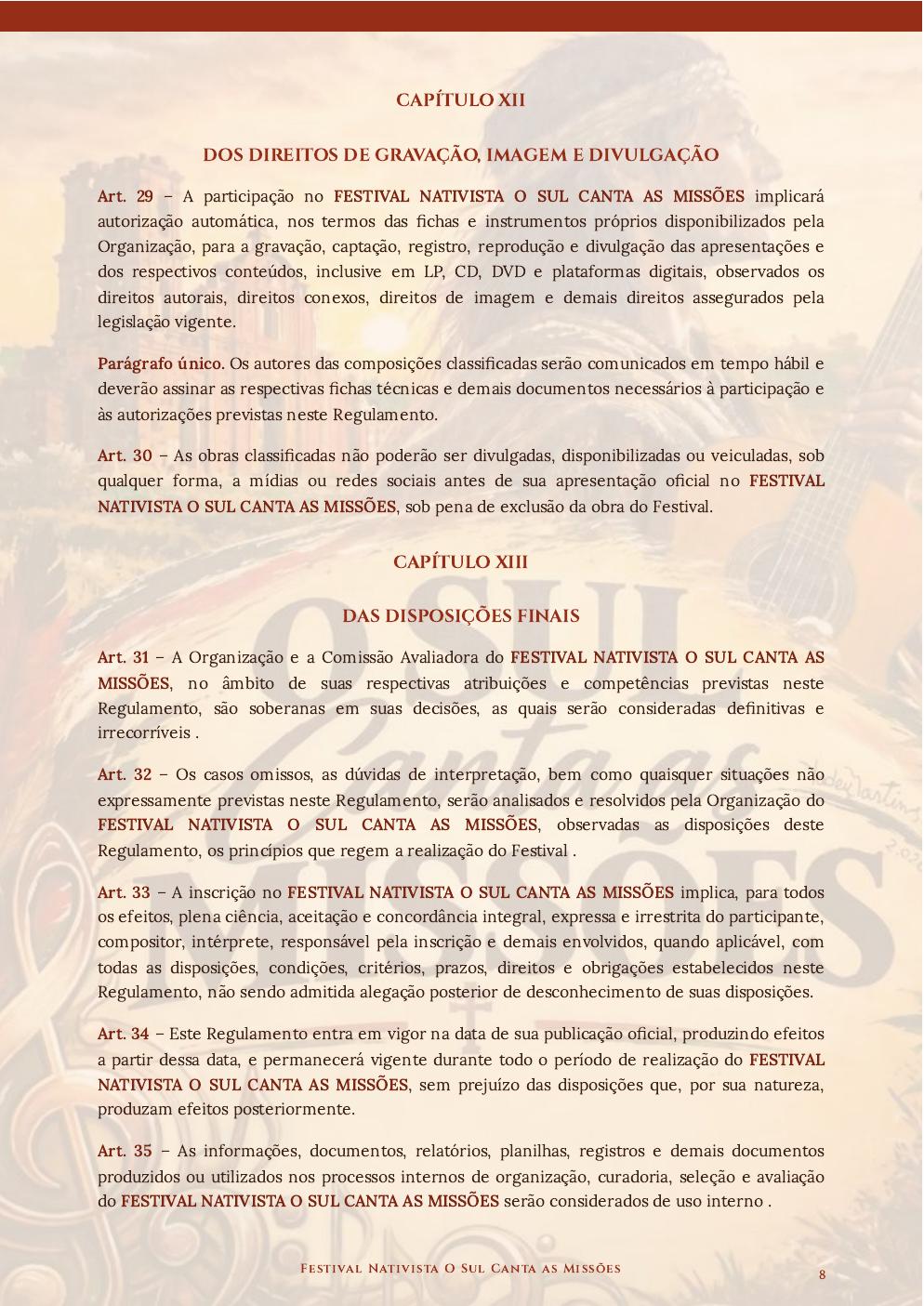 Regulamento oficial — página 8 de 10